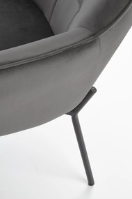 Pikowany fotel wypoczynkowy z podłokietnikami Castel