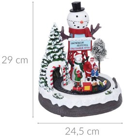 Ruchoma dekoracja zimowa, LED, 29 cm