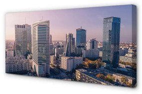 Obraz na płótnie Warszawa Wieżowce panorama