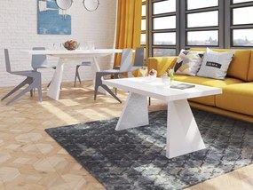 Nowoczesna ława pokojowa w wysokim połysku Ala biała