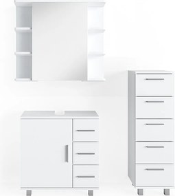 Zestaw mebli łazienkowych biały 60x33x60.8 ilias