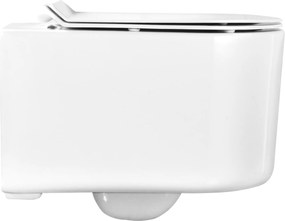 Miska WC wisząca bezkołnierzowa biała MAXIMA MINI z deską wolnoopadającą typu Slim