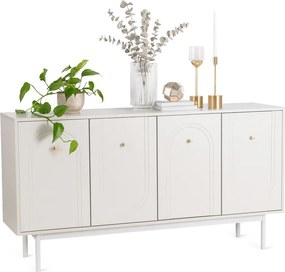 Czterodrzwiowa komoda glamour Marlen 155 cm, kolor kaszmir