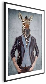 Plakat Zebra Ewa 60x90 cm z ramą czarną z marginesem ARTGEIST B