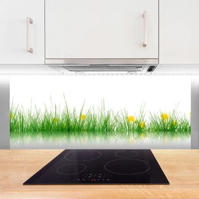 Panel Szklany Natura Trawa Kwiaty