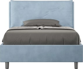 Łóżko bez stelaża tapicerowane 120x200 microfibra błękitny Appia Large