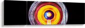 Obraz świateł w kręgu (170x50 cm)