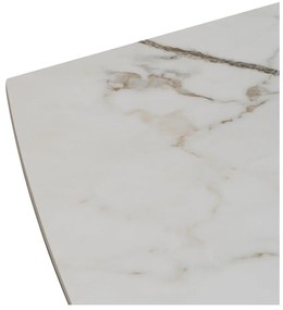 Rozkładany stół z dodatkowym blatem w dekorze marmuru 90x180 cm Rocía – Ixia