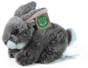 Rappa Pluszowy leżący królik ciemnoszary, 17 cm
