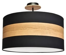 Czarno-drewniana lampa sufitowa - 4X K365 K6-N34