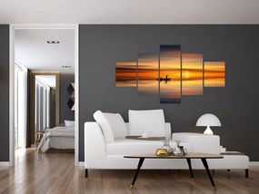 Obraz - żeglowanie na łodzi (125x70 cm)