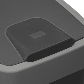 Kosz na śmieci z plastiku z recyklingu, 45 l