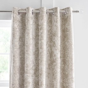 Beżowe zasłony zestaw 2 szt. 229x229 cm Crushed Velvet – Catherine Lansfield