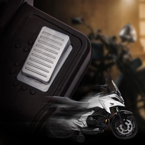 AIYAPLAY Motocykl Elektryczny dla Dzieci, Licencja Hondy, 3 km/h, Muzyka &amp; Światło, 3-6 Lat, do 30 kg, Biały