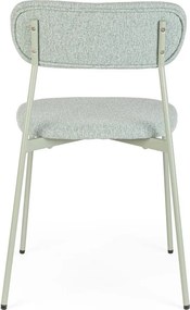 Miętowe tapicerowane krzesło Inka – Yes Everyday