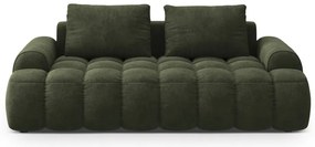 Zielona aksamitna sofa 200 cm Linz – Cosmopolitan Design