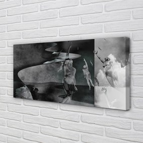 Zdjęcie na płótnie Ludzie pod Czarnym Niebem