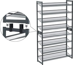 Wysoki regał metalowy na obuwie Belfort 8 półek