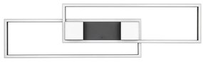 Czarno-biała lampa sufitowa LED ze zdalnym sterowaniem i ściemniaczem 28x100 cm Albany – Trio