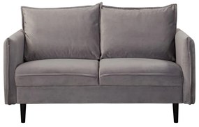 Szara aksamitna sofa 138 cm Juli – Ropez
