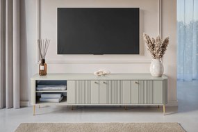 Szafka RTV Vesper 3D 187 cm - kaszmir / złote nogi