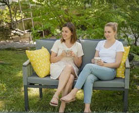 Kanapa Ogrodowa Aluminiowa Dwuosobowa Sofa Balkonowa