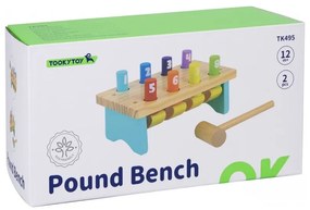 Tooky toy drewniany przebijak wbijak z młotkiem
