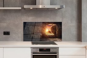 Szklany Panel Światło Wpadające do Groty