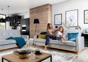 Sofa rozkładana z funkcją spania SELENE VELVET zielona ELTAP