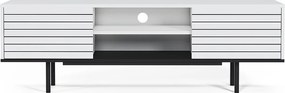 Szafka RTV APOLLO - biały / czarny, 50,5x160x35