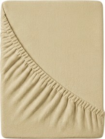 PrzytulneMieszkanie.pl Prześcieradło frotte EXCLUSIVE kremowe 140x200 cm