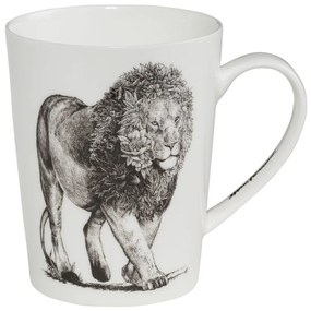 Biały porcelanowy kubek Maxwell &amp; Williams Marini Ferlazzo Lion, 450 ml