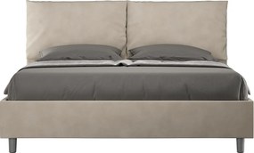 Łóżko bez stelaża tapicerowane 160x190 microfibra Piaskowy Antea