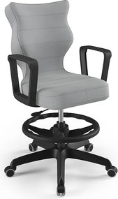 Młodzieżowe krzesło do biurka Norm Black rozmiar 6 (159-188 cm) z podnóżkiem