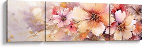 Obraz - Kwiaty (170x50 cm)