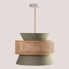 Lampa Sufitowa Z Rattanu Yereh Awokado - Sklum