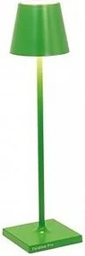 Lampa stołowa LED Poldina Pro Micro w kolorze Apple Green, ładowalna i ściemnialna, z czasem pracy baterii do 12 godzin.