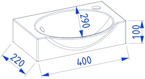 Zestaw Szafka z umywalką DIA 40 cm kaszmir półmat KROFAM
