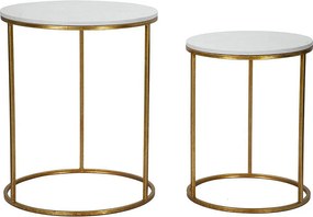 Zestaw Stolików Pomocniczych VKH534, Złoto, 52x52x63 cm, Kendra Home