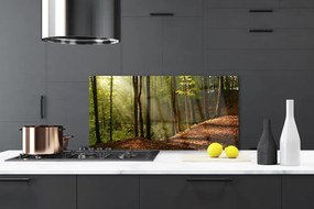 Panel Szklany Głęboka Zieleń Lasu