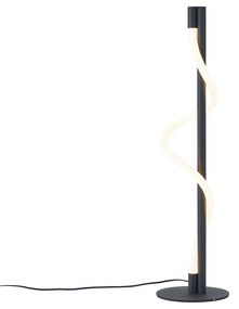 Nowoczesna lampa stołowa czarna z wbudowaną diodą LED z 3-stopniową regulacją ściemniania - Twirl Nowoczesny Oswietlenie wewnetrzne