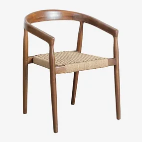 Zestaw 4 Krzeseł Do Jadalni Z Drewna Tekowego Visby Design Drewno Tekowe - Sklum
