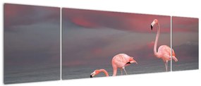 Obraz flamingów (170x50 cm)