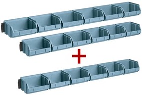 Stalowe listwy z pojemnikami z tworzywa sztucznego, 2+1 GRATIS