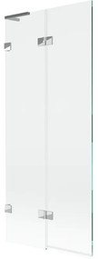Mexen Lunar L parawan nawannowy 2-skrzydłowy lewy 80 x 150 cm, transparent, chrom - 897L-080-100-01-00-L