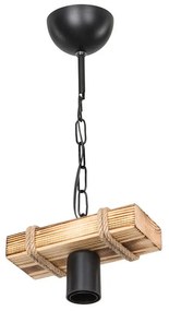 Czarno-naturalna lampa sufitowa 10x20 cm – Squid Lighting