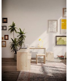 Stołek z litego drewna sosnowego w naturalnym kolorze Join-In – Karup Design