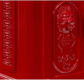 Skrzynka na listy antyczna czerwona