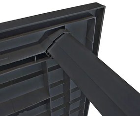 Antracytowy stół ogrodowy z otworem na parasol - Modero 2X