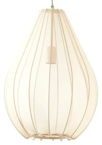 Beżowa lampa wisząca z tekstylnym kloszem ø 38 cm Itela – Light &amp; Living